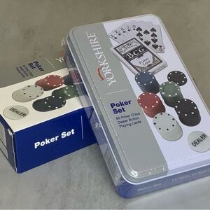 Poker Set with 80 Multi-Colored Chips & Cards by Yorkshire